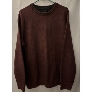 Geoffrey Beene Men's Lg 100% Acrylic Burgundy Pullover Sweater Vintage